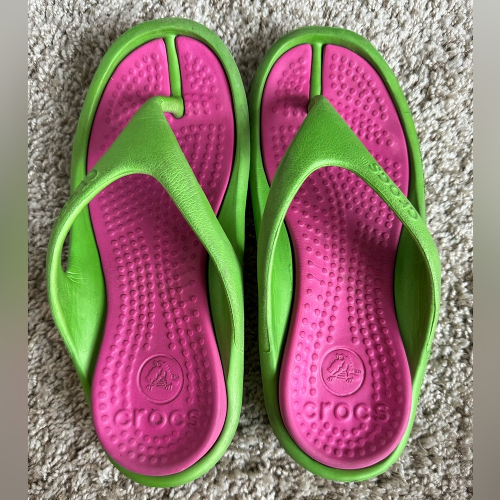 Croc flip flops